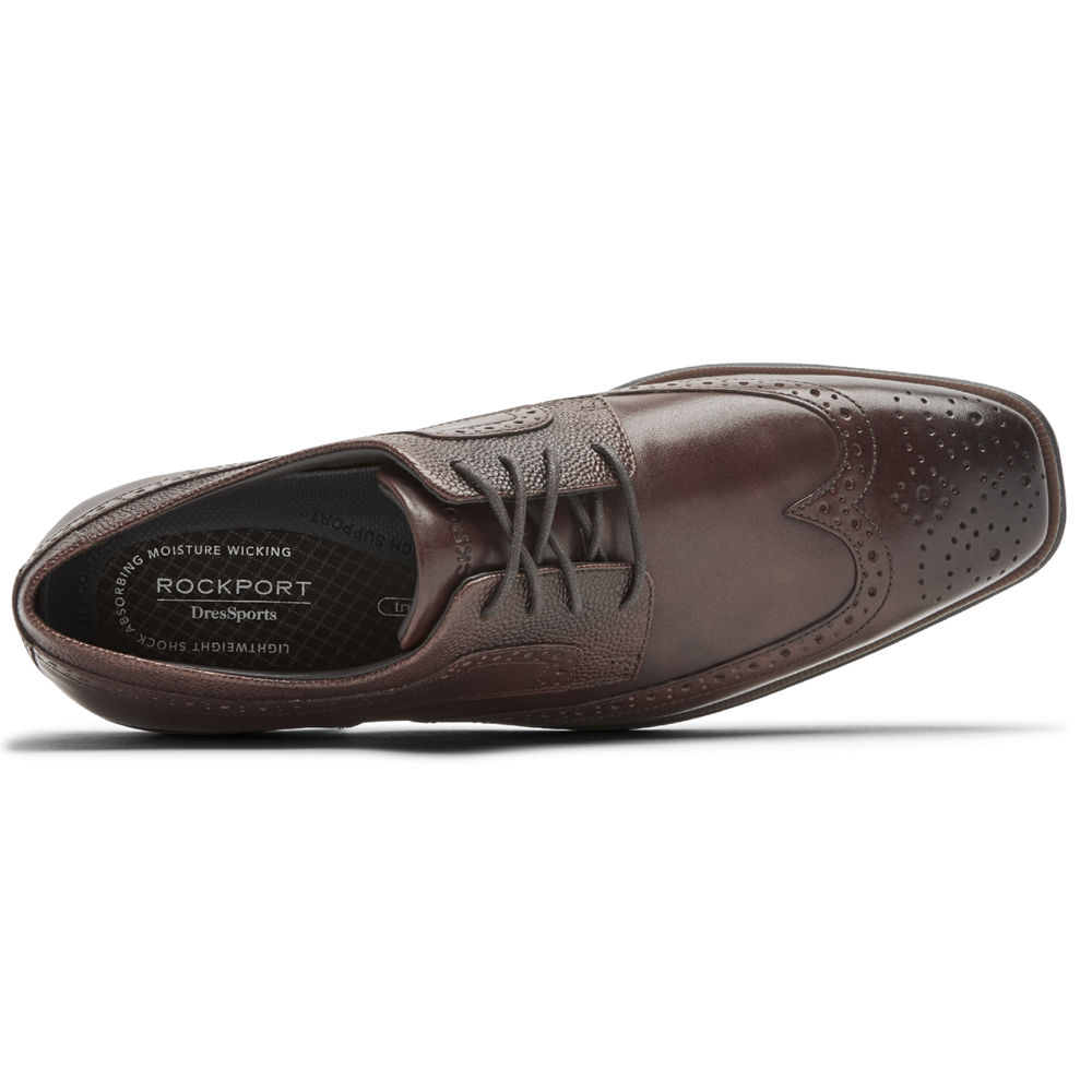 ロック ポート ウォーキング シューズ メンズ ブラウン - Farrow Wingtip - UXL452108